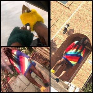 Rainbow Stripe Sweater/Dress